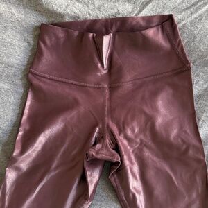 Alo Yoga Super High Shine Limited Edition Maroon Leggings